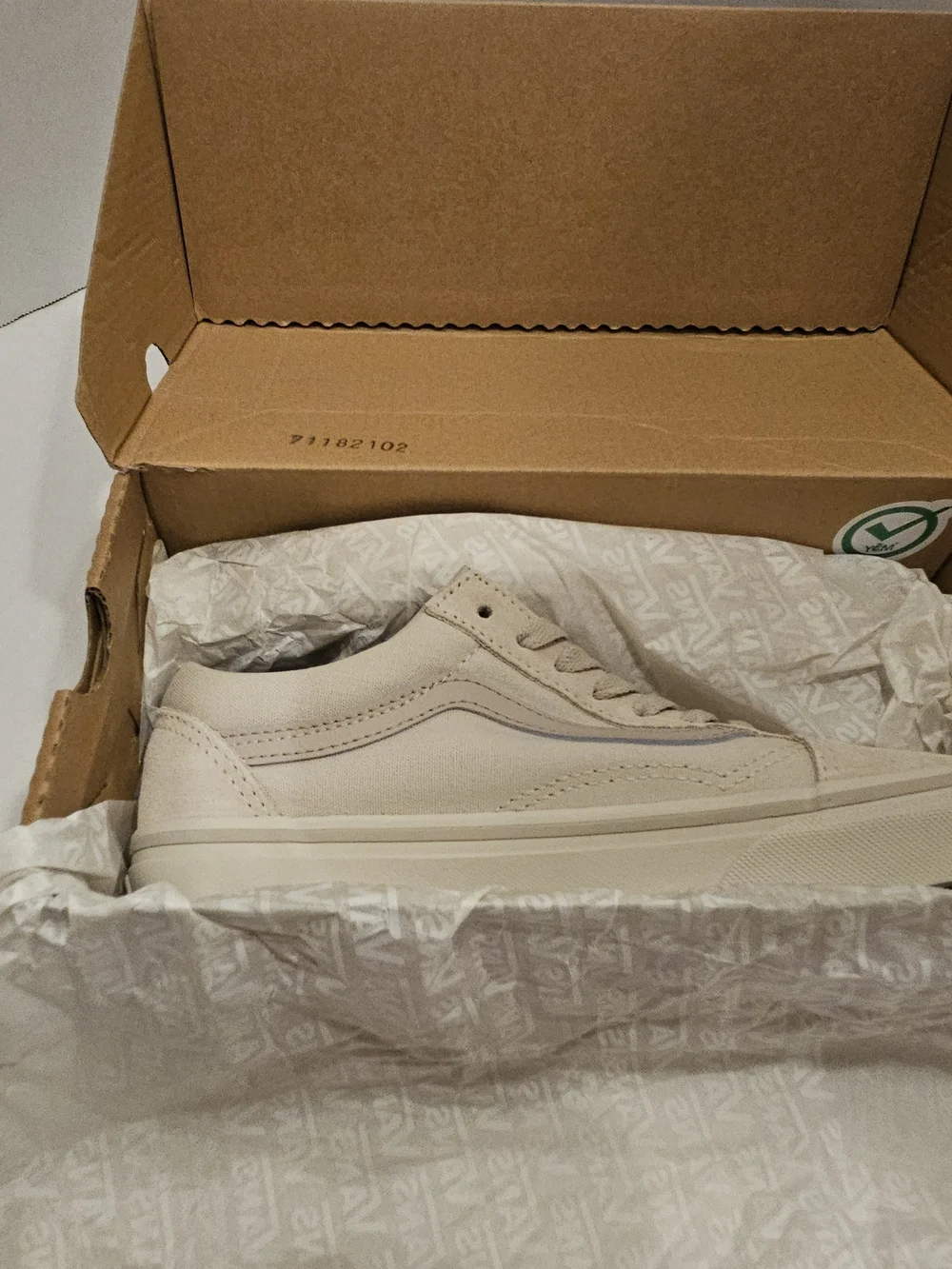 Vans Men's Low-Top Canvas Sneakers - Cream